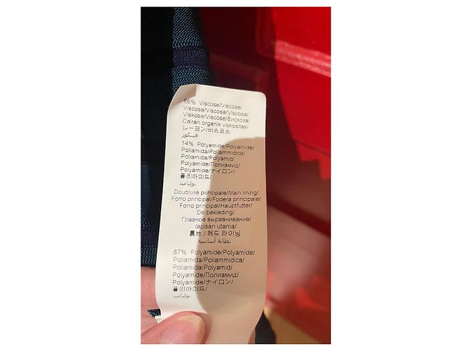 Kenzo Gestreiftes Mesh Kleid Schwarz Grün Blau Dunkelgrün Dunkelblau - Ansicht 7