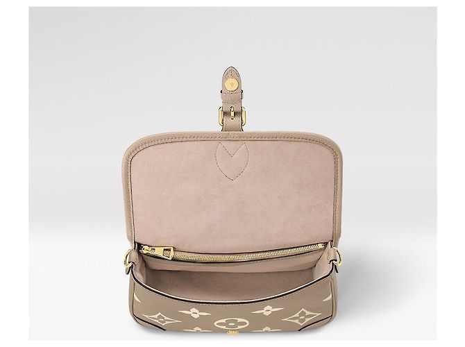 Louis Vuitton Diane Monogram Empreinte Leather Handbag Beige - view 2