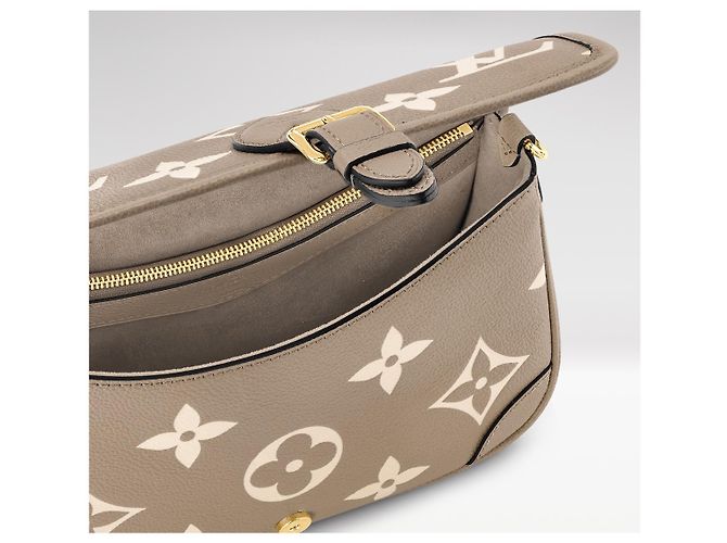 Louis Vuitton Diane Monogram Empreinte Leather Handbag Beige - view 3