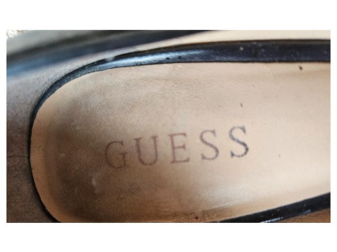 Décolleté Guess nere plissettate con fiocco Nero - vista 5