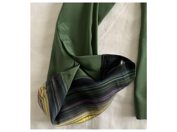 Camicia Diane Von Furstenberg in seta verde - vista 4