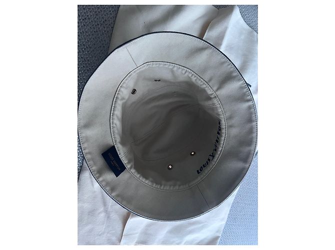 Cappello Louis Vuitton Monogram Jacquard in cotone blu - vista 4