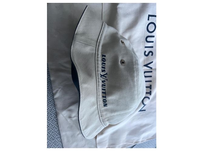 Cappello Louis Vuitton Monogram Jacquard in cotone blu - vista 7