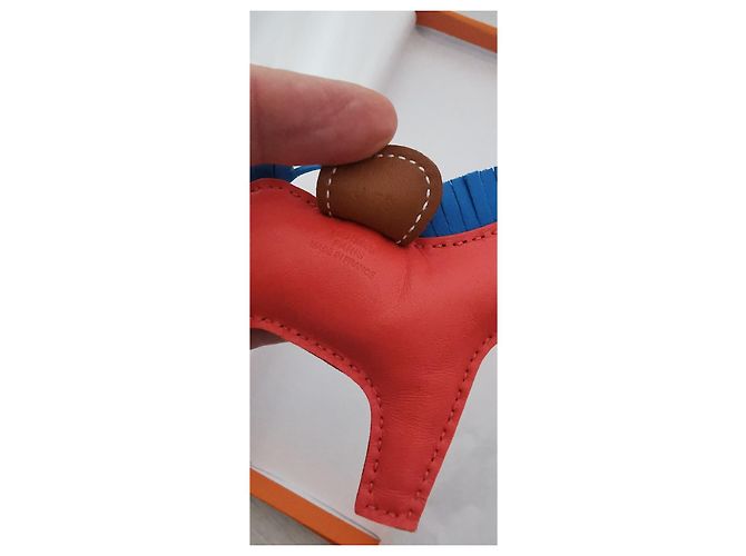 Hermès Rodeo PM Taschenanhänger Lammfell Mehrfarbig - Ansicht 5