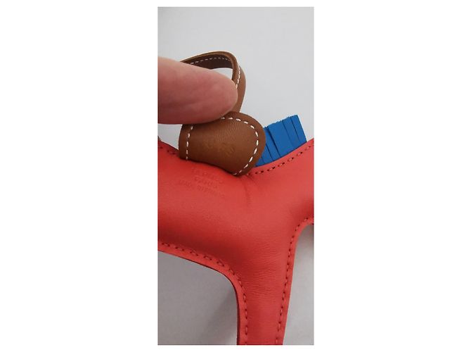 Hermès Rodeo PM Taschenanhänger Lammfell Mehrfarbig - Ansicht 6
