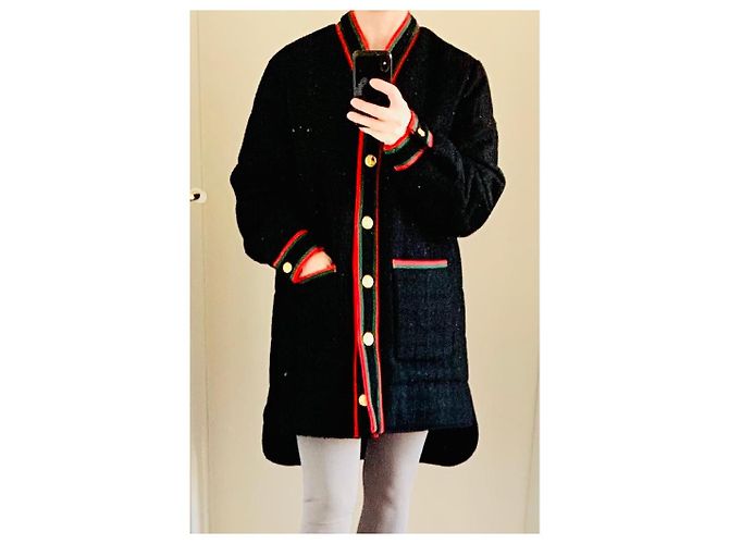 Abrigo de lana Gucci negro - vista 10