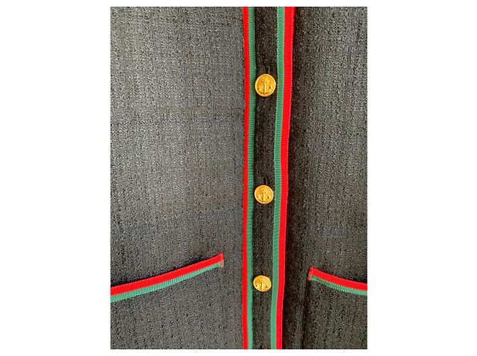 Abrigo de lana Gucci negro - vista 11