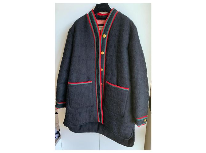 Abrigo de lana Gucci negro - vista 12