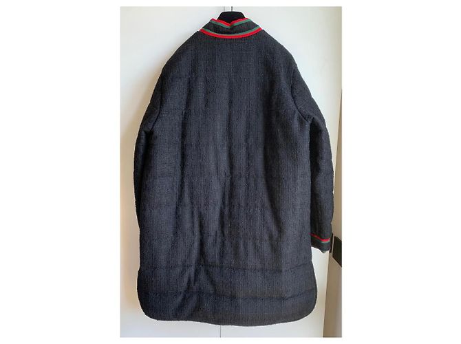 Abrigo de lana Gucci negro - vista 2