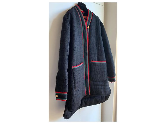 Abrigo de lana Gucci negro - vista 9