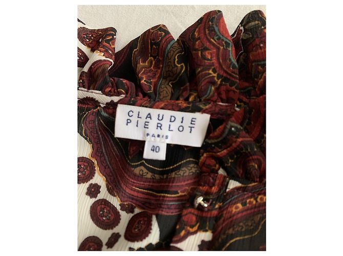 Claudie Pierlot Paisley Bluse Weiß Polyester Mehrfarben - Ansicht 10