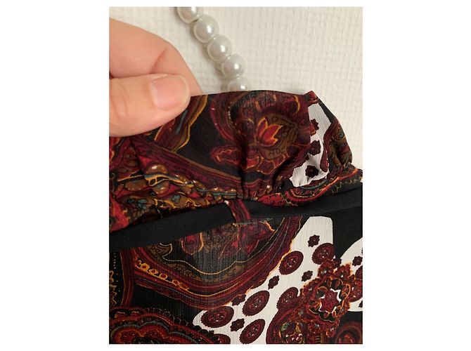 Claudie Pierlot Paisley Bluse Weiß Polyester Mehrfarben - Ansicht 11