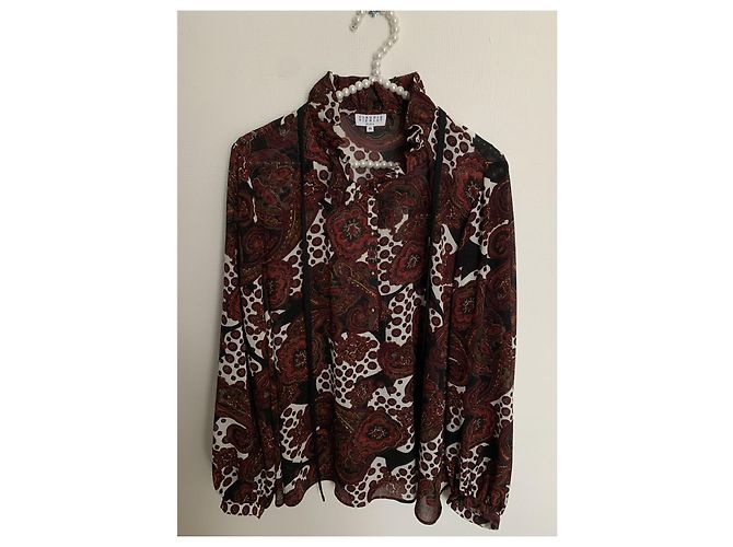 Claudie Pierlot Paisley Bluse Weiß Polyester Mehrfarben - Ansicht 12