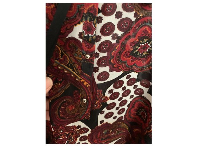 Claudie Pierlot Paisley Bluse Weiß Polyester Mehrfarben - Ansicht 3