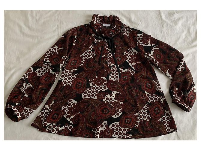 Claudie Pierlot Paisley Bluse Weiß Polyester Mehrfarben - Ansicht 5