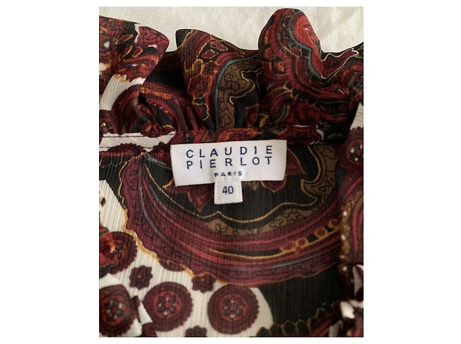 Claudie Pierlot Paisley Bluse Weiß Polyester Mehrfarben - Ansicht 8