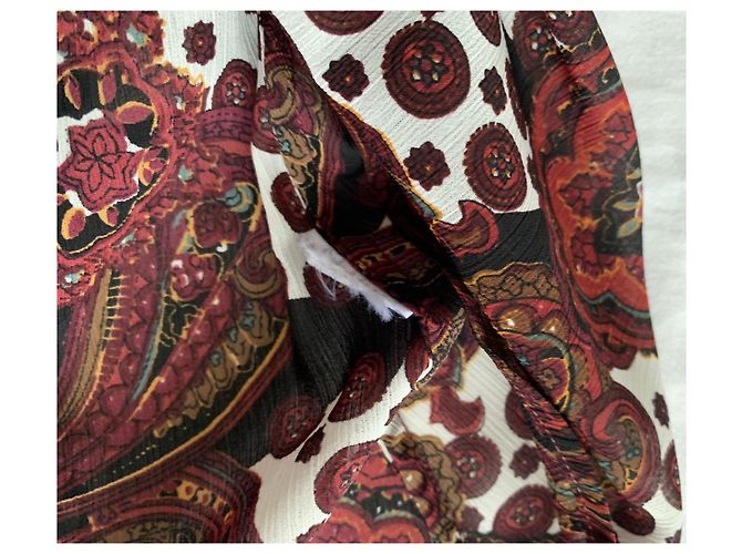 Claudie Pierlot Paisley Bluse Weiß Polyester Mehrfarben - Ansicht 9