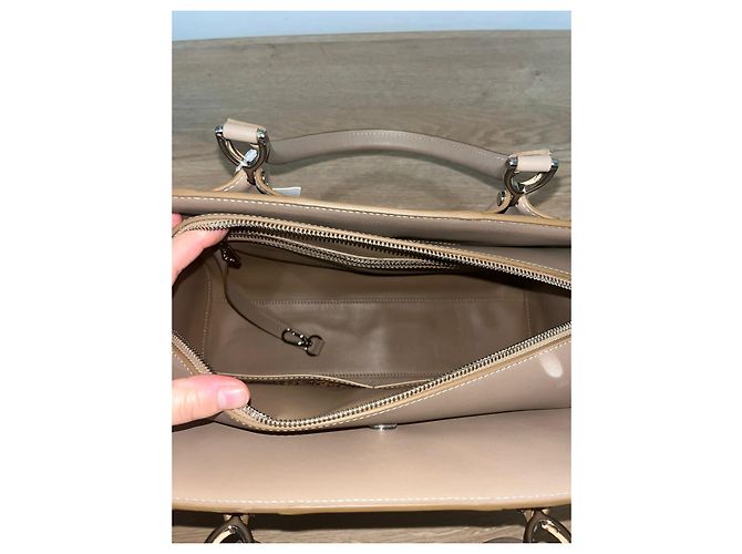 Borsa a mano Longchamp Paris Premier in pelle taupe - vista 4