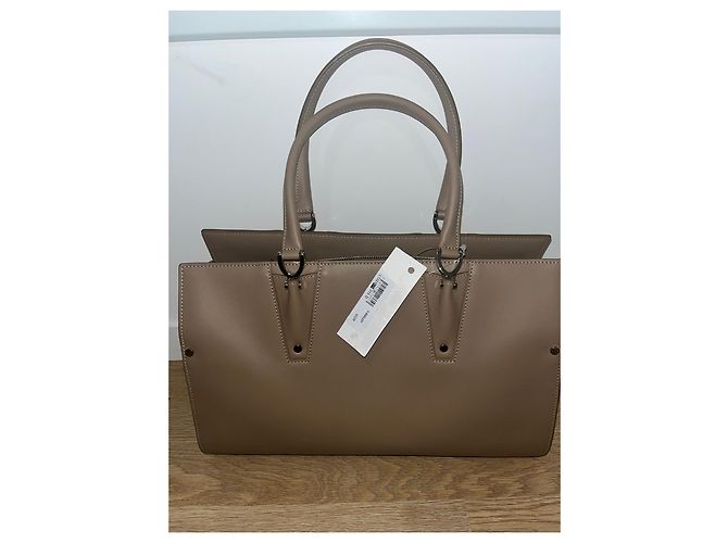 Borsa a mano Longchamp Paris Premier in pelle taupe - vista 5