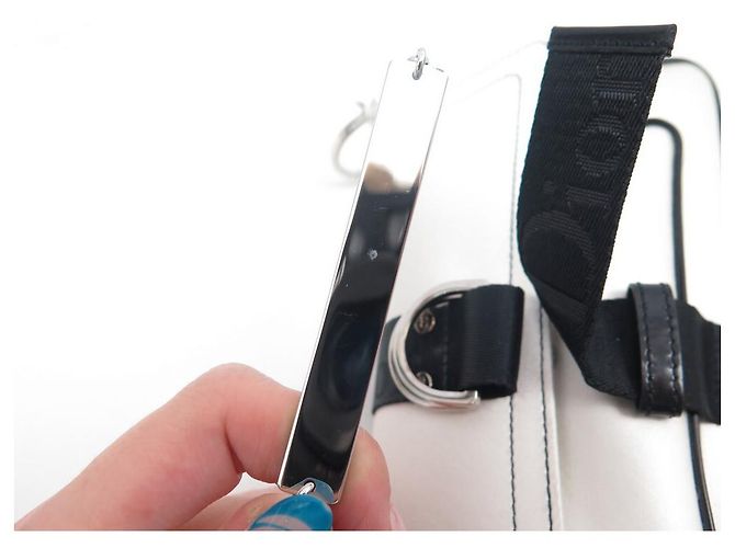 NUOVA BORSA A MANO GALLIANO CHRISTIAN DIOR HARDCORE CON MOSCHETTONE STRASS - vista 10