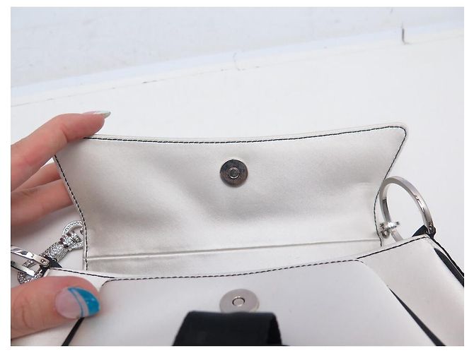NUOVA BORSA A MANO GALLIANO CHRISTIAN DIOR HARDCORE CON MOSCHETTONE STRASS - vista 5