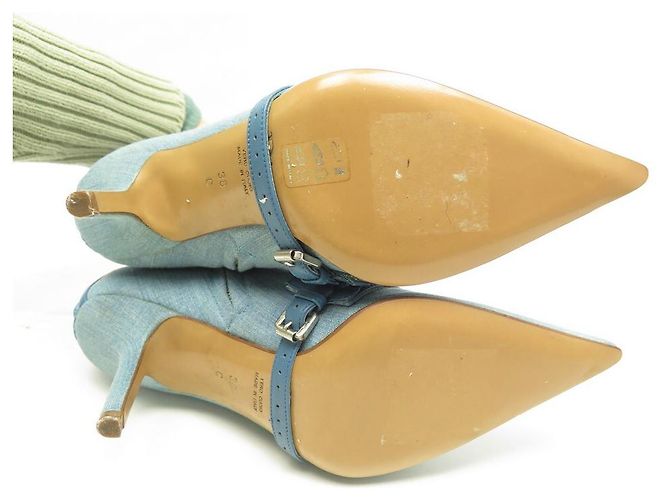 NUEVOS ZAPATOS CHRISTIAN DIOR BOTINES ADMIT IT 38 BOTINES DENIM - vista 3