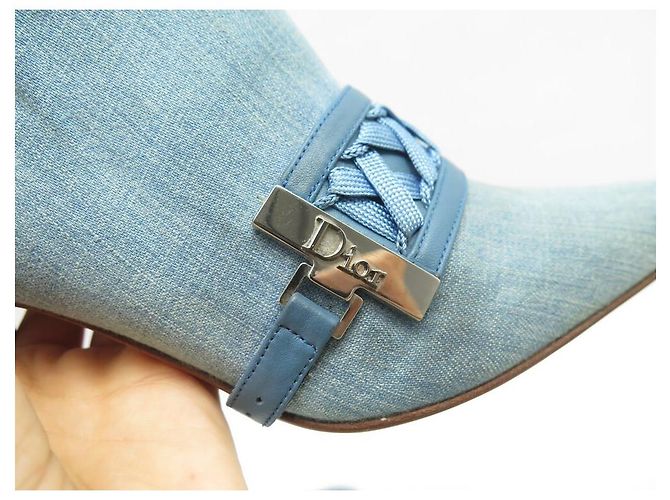 NUEVOS ZAPATOS CHRISTIAN DIOR BOTINES ADMIT IT 38 BOTINES DENIM - vista 6