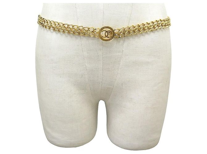 NEUE CHANEL GÜRTEL GOLDKETTE MEDAILLON CC-LOGO-HALSKETTE 60 BEIM 80 Gürtel Golden - Ansicht 2