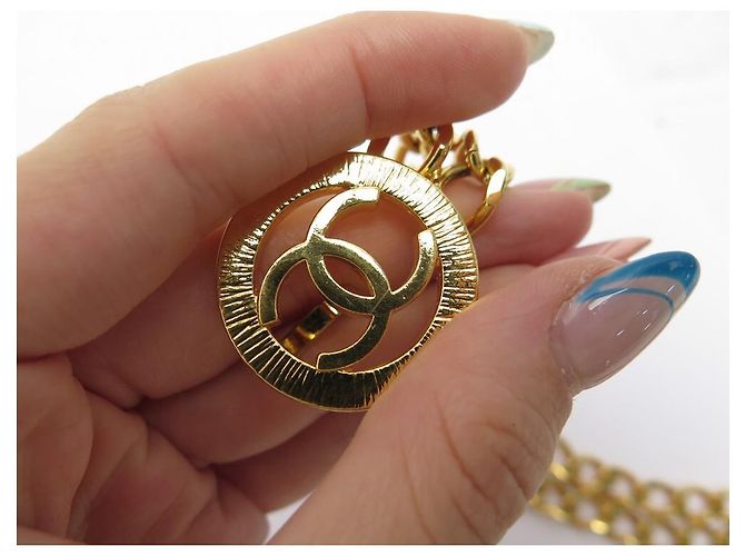 NEUE CHANEL GÜRTEL GOLDKETTE MEDAILLON CC-LOGO-HALSKETTE 60 BEIM 80 Gürtel Golden - Ansicht 4