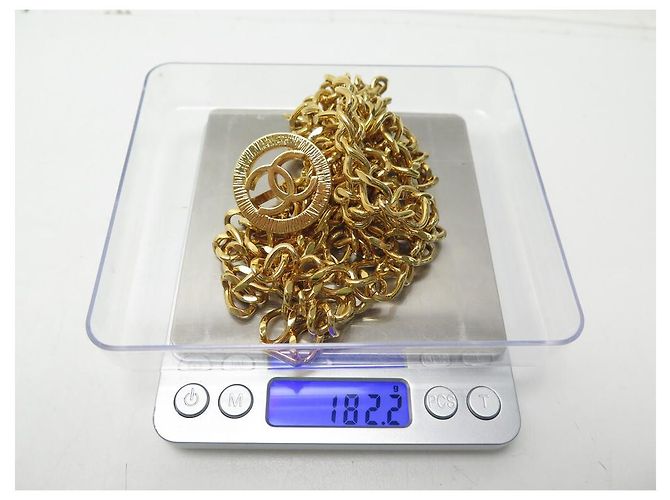 NEUE CHANEL GÜRTEL GOLDKETTE MEDAILLON CC-LOGO-HALSKETTE 60 BEIM 80 Gürtel Golden - Ansicht 5