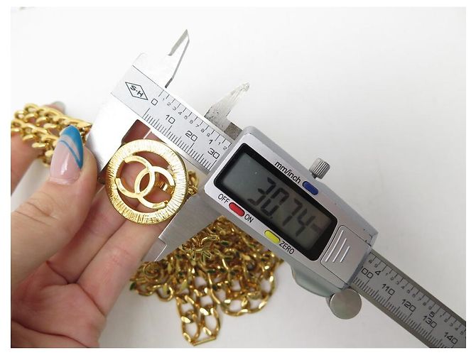 NEUE CHANEL GÜRTEL GOLDKETTE MEDAILLON CC-LOGO-HALSKETTE 60 BEIM 80 Gürtel Golden - Ansicht 7