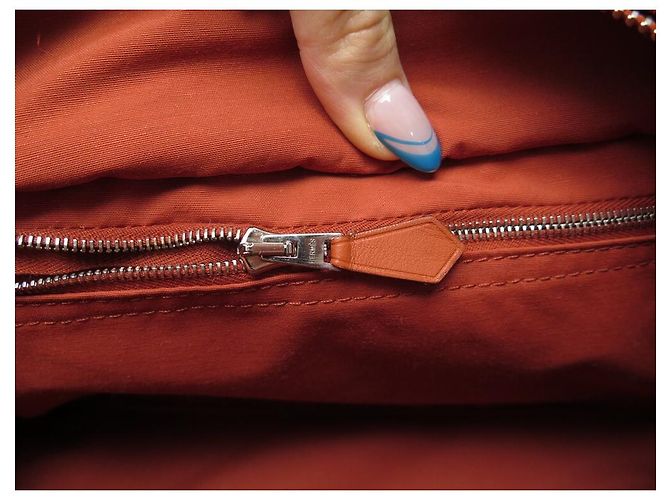 Hermès NOVA BOLSA HERMES ACAPULCO PM CABAS LONA E COURO LARANJA NOVA BOLSA DE MÃO - vista 8