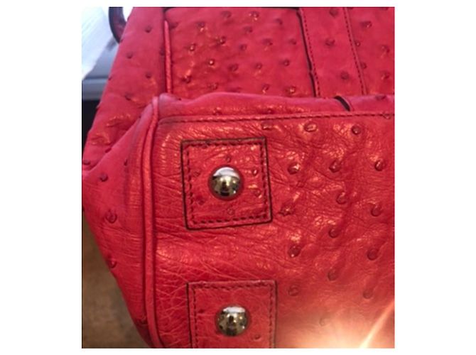 Borsa Mulberry Bayswater in pelle di struzzo magenta Rosa - vista 5