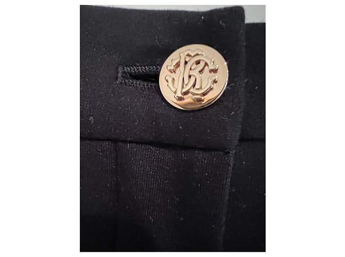 Pantalon noir en viscose Roberto Cavalli - vue 4