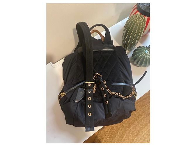 Zaino Burberry in nylon nero - vista 2
