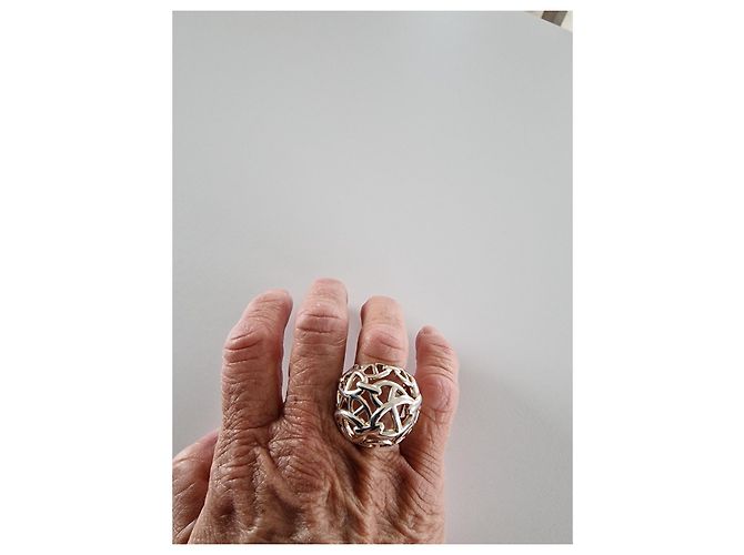 Hermès CHAINED ANCHOR CHAIN Ring Silvery - view 4
