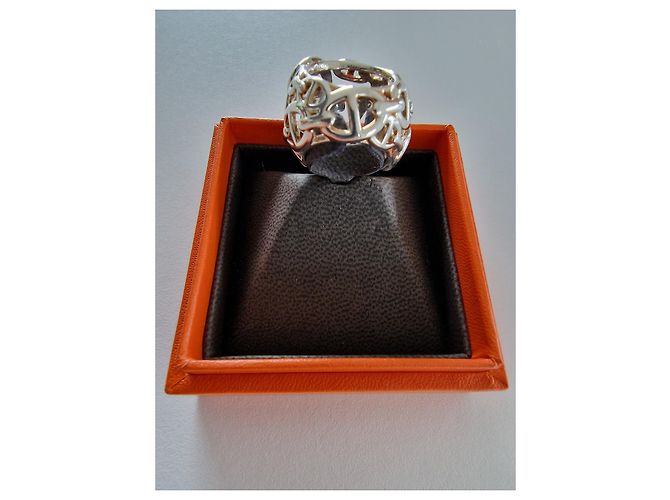 Hermès CHAINED ANCHOR CHAIN Ring Silvery - view 6