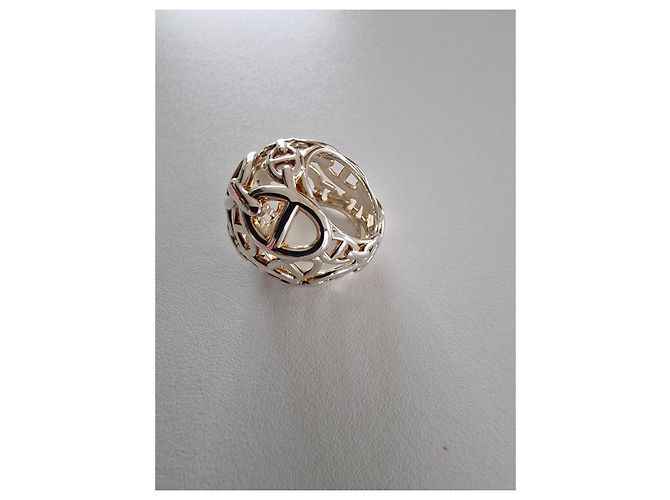 Hermès CHAINED ANCHOR CHAIN Ring Silvery - view 8