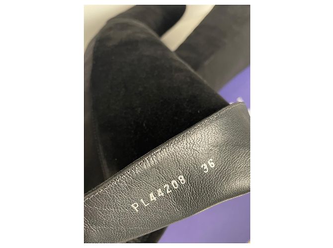 Botas de cuña Stuart Weitzman en ante negro - vista 5