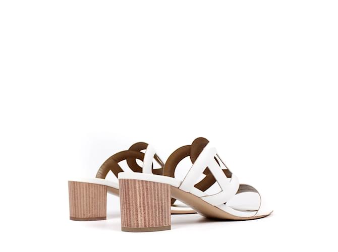 Hermès HERMES Sandales Aloha Blanc - vue 4