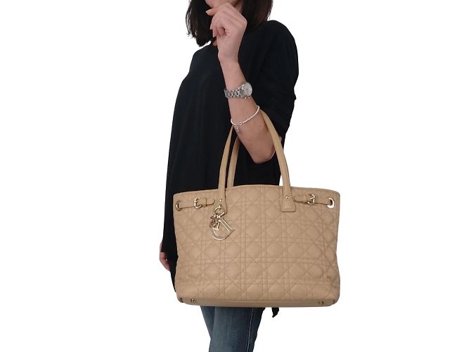 Borsa a tracolla Panarea Dior Christian Dior beige - vista 4