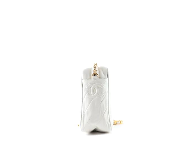Camera CHANEL Sacs à main Intemporels/classique Blanc - vue 4