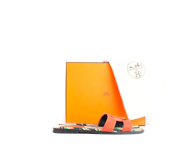 Hermès HERMES Sandalen Orange Rot - Ansicht 7