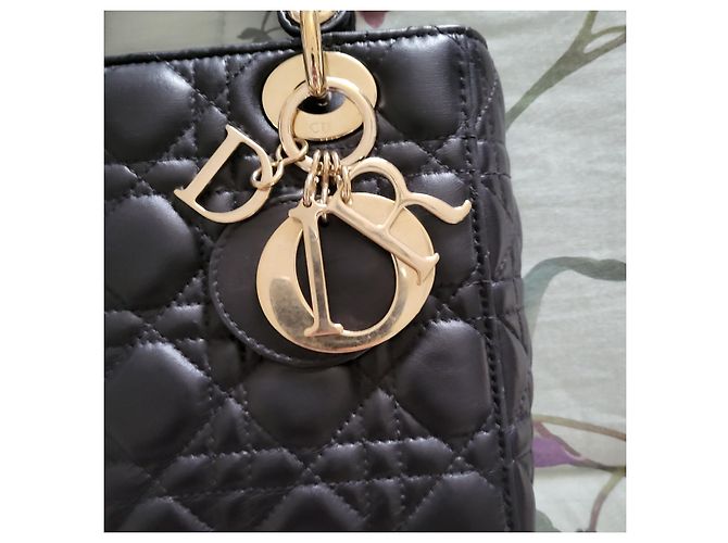 Borsa a mano Christian Dior Lady Dior abc in pelle nera Nero - vista 2