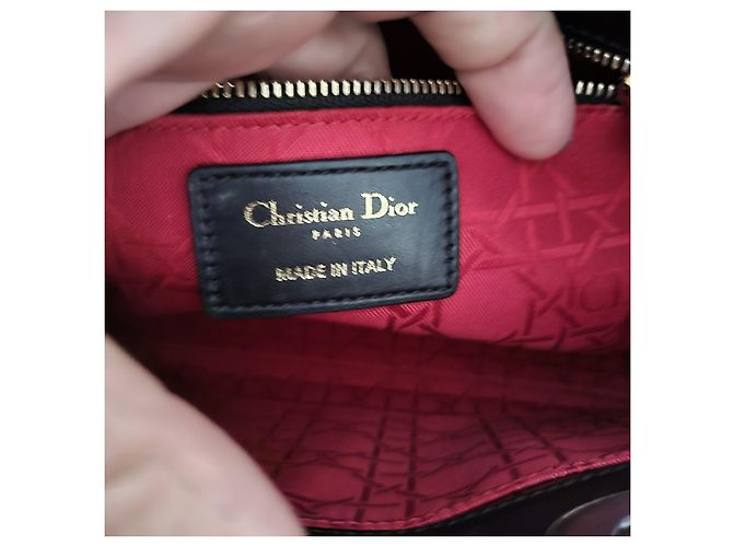 Borsa a mano Christian Dior Lady Dior abc in pelle nera Nero - vista 4