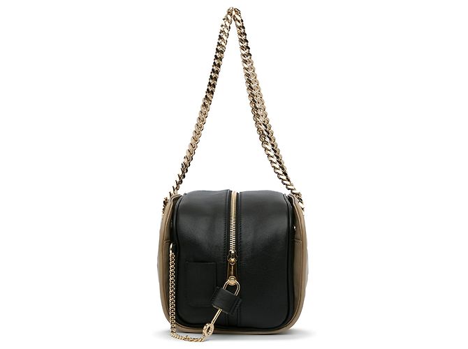 Bolsa de ombro com corrente em cubo acolchoado marrom Burberry Taupe - vista 4