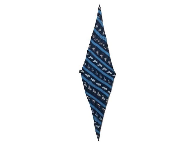 Pañuelo Hermès Losange azul marino algodón - vista 3