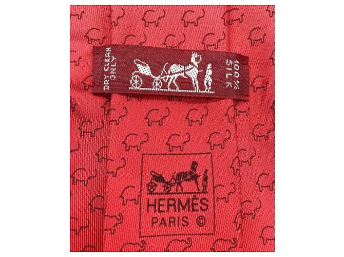 Hermès tie red - view 4