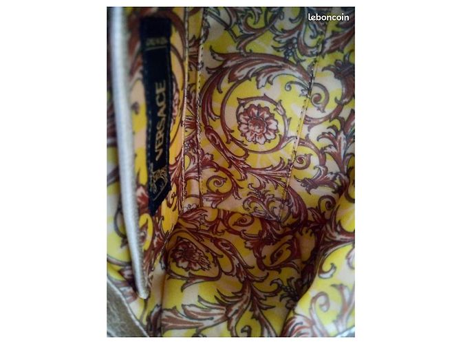 Gianni Versace Excelente bolsa python dourada da marca Versace Prata - vista 11