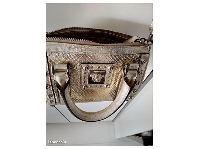 Gianni Versace Excelente bolsa python dourada da marca Versace Prata - vista 3